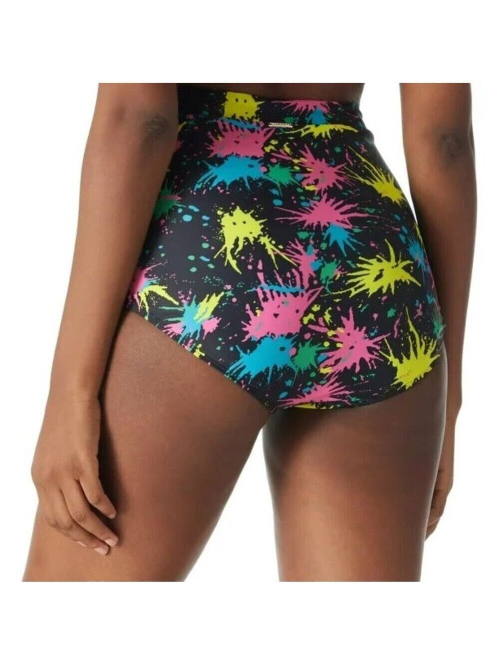 ✨RELLECIGA Pink High Waisted Ruched Tummy Control Bikini Bottom Large NWT - Picture 2 of 5
